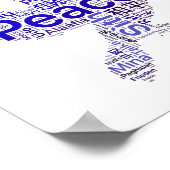 Dove Word Art Peace Poster (Hoek)
