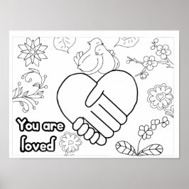 Dove you are love wellness volwassen coloring poster