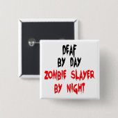 dove zombiedoder vierkante button 5,1 cm (Voorkant /achterkant)