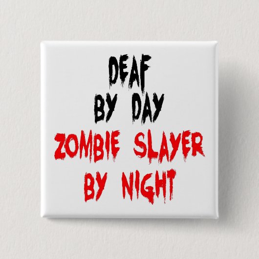 dove zombiedoder vierkante button 5,1 cm (Voorkant)