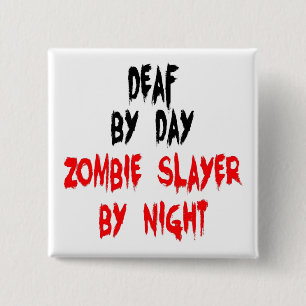 dove zombiedoder vierkante button 5,1 cm