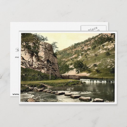 Dovedale, springstenen, Derbyshire, Engeland Briefkaart (Voorkant / Achterkant)