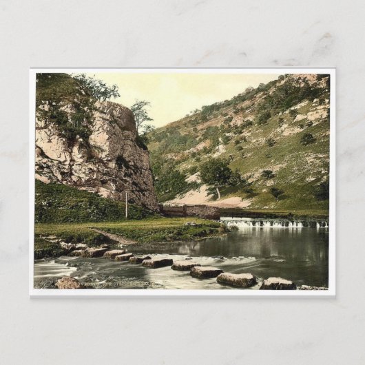 Dovedale, springstenen, Derbyshire, Engeland Briefkaart (Voorkant)