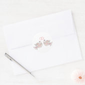 Doven en bruiloft ronde sticker (Envelop)
