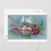 Doven en handshake Birthday Briefkaart (Voorkant / Achterkant)
