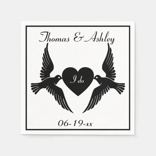 Doven en hart servet (Voorkant)