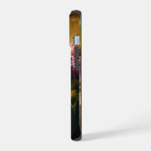 Doven en pacocks in een tuin iPhone 15 case (Linkerkant)