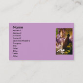 Doven en pacocks in een tuin visitekaartje (Achterkant)