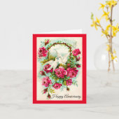 Doven en Rozen Jubileum Kaart (Gele Bloem)