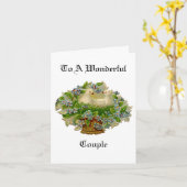 Doven in het Wenskaart van het mandje Jubileum Kaart (Gele Bloem)