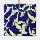 Doven in vlucht keramisch ornament (Voorkant)