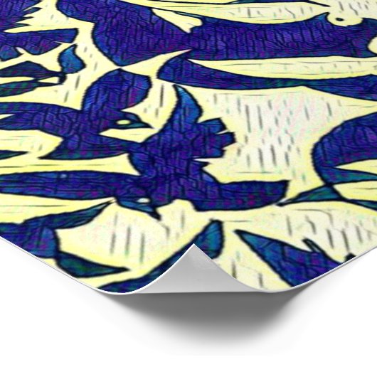 Doven in vlucht poster (Hoek)