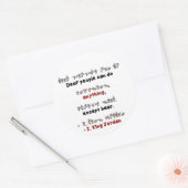 Doven kunnen alles, behalve horen. ronde sticker (Envelop)