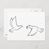 Doven met weduwen briefkaart (Voorkant / Achterkant)