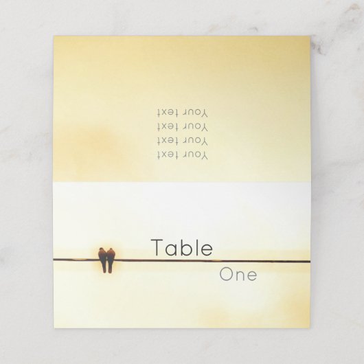 Doven Plaatskaartje (Buitenkant ongevouwen)