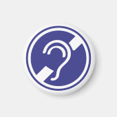 Doven, slechthorend, doofheid, egel-onderscheiding magneet (Voorkant)