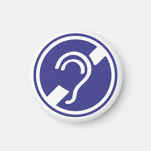 Doven, slechthorend, doofheid, egel-onderscheiding magneet (Voorkant)