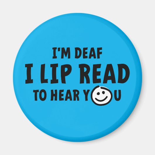 Doven, slechthorend, doofheid, gebaren taal magneet (Voorkant)