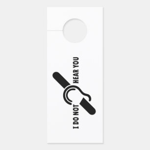 Doven, slechthorend, doofheid, gehoorverlies logo deurhanger