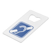 doven. Slechthorend, doofheid, gehoorverlies teken Creditkaart Flessenopener (Voorkant Gekanteld)