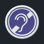 Doven, slechthorend, doofheid, gehoorverlies teken papieren bordje<br><div class="desc">Limited hearing,  slechthorend,  doofheid symbool dat het gehoorverlies aangeduid. Slecht horen logo.</div>