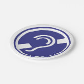 Doven, slechthorend, doofheid, gehoorverlies teken papieren bordje (Gekanteld)