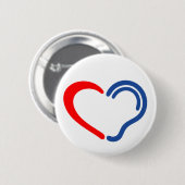 doven. Slechthorend, doofheid, Limited hearing. Ronde Button 5,7 Cm (Voorkant /achterkant)