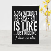 Doveng Basketbal grappig cadeau idee Kaart (Gele Bloem)