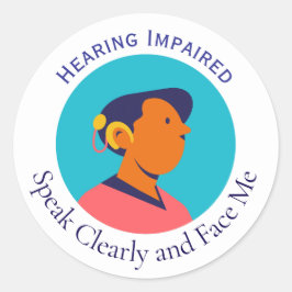 dovenpersoonssymbool ronde sticker