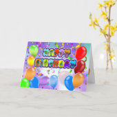 Doventaal Happy Birthday Wenskaart Kaart (Gele Bloem)