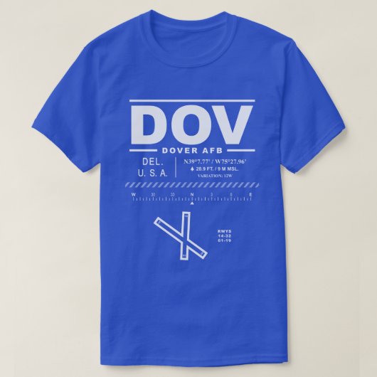 Dover AFB Luchtmachtbasis DOV T-shirt (Design voorkant)