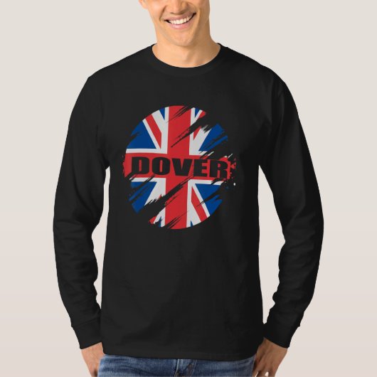 Dover Britse vlag Engeland Verenigd Koninkrijk Bri T-shirt (Voorkant)