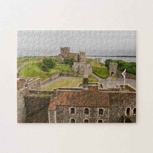Dover Castle Uitzicht Kent England Afbeelding Jigz Legpuzzel (Horizontaal)