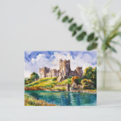 Dover Castle Waterverf schilderij Briefkaart (Staand voorkant)