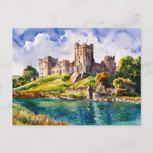 Dover Castle Waterverf schilderij Briefkaart (Voorkant)