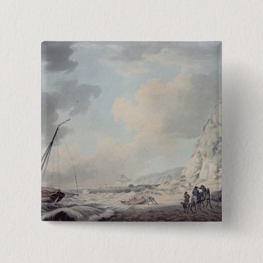 Dover Cliffs Vierkante Button 5,1 Cm (Voorkant)