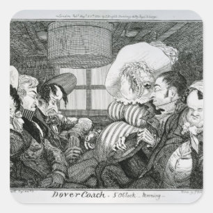 Dover Coach, 5 uur 's ochtends Vierkante Sticker