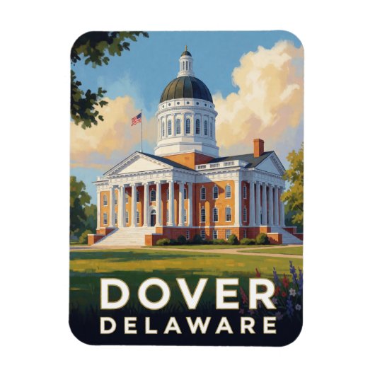 Dover Delaware First State Reizen Magneet (Verticaal)