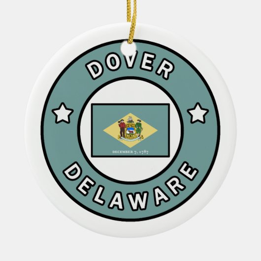 Dover Delaware Keramisch Ornament (Voorkant)