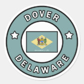 Dover Delaware Ronde Sticker (Voorkant)
