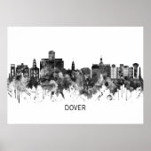 Dover Delaware Skyline BW Poster (Voorkant)
