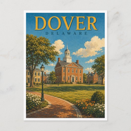 Dover Delaware The Green GeoSaga Briefkaart (Voorkant)