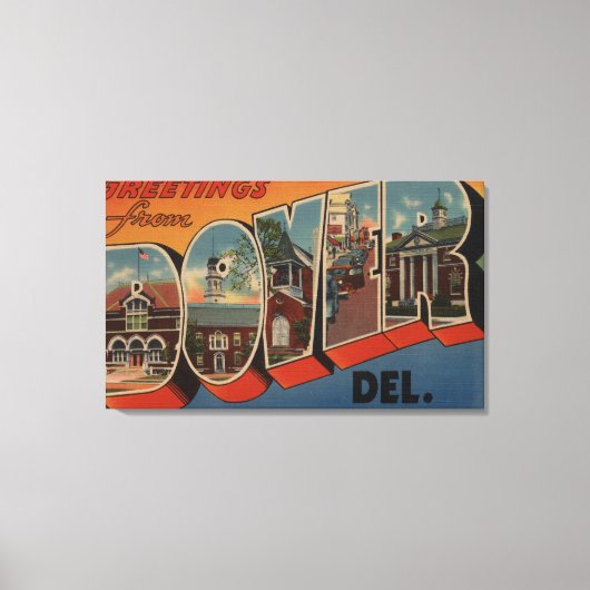 Dover, DelawareLarge Letter ScenesDover, DE Canvas Afdruk (Voorkant)