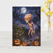 Dover Demon Halloween Kaart (Gele Bloem)