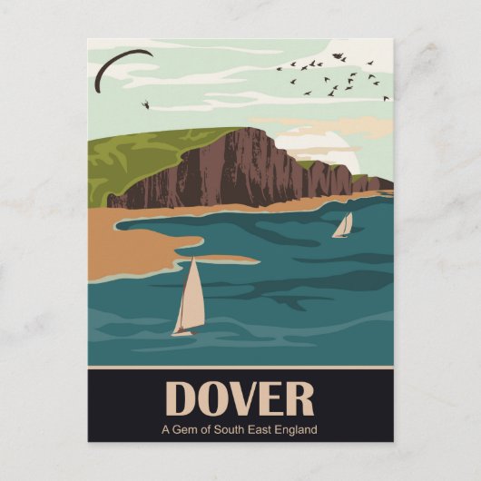 Dover, een Gem uit Zuidoost-Engeland Briefkaart (Voorkant)