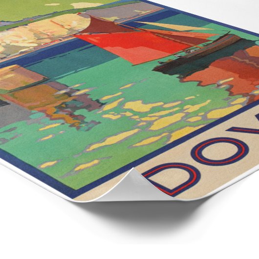 Dover England Vintage Travel Poster (Hoek)