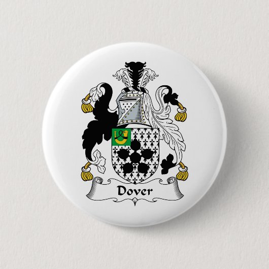 Dover Family Crest Ronde Button 5,7 Cm (Voorkant)