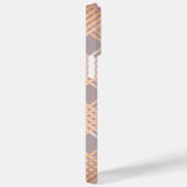 Dover Gray en Metallic Peach Plaid Case-Mate iPhone Case (Achterkant / Rechts)