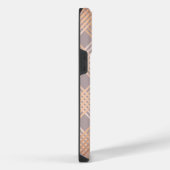 Dover Gray en Metallic Peach Plaid iPhone Hoesje (Rechterkant)