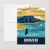 Dover in blauw briefkaart